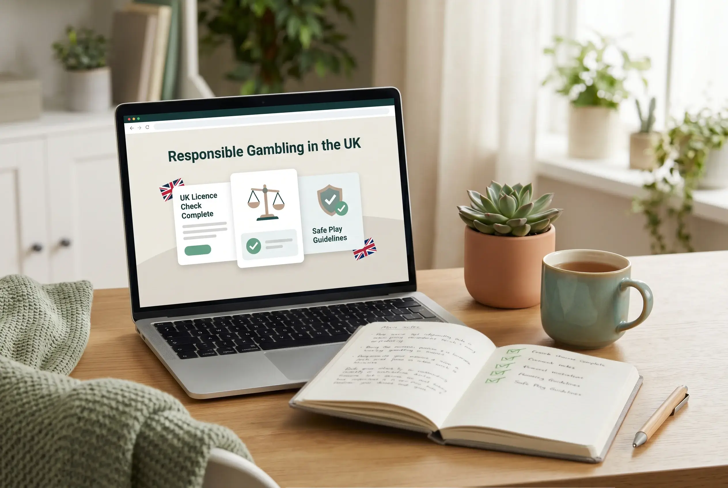 A person comparing a gambling website with official licence details on a laptop